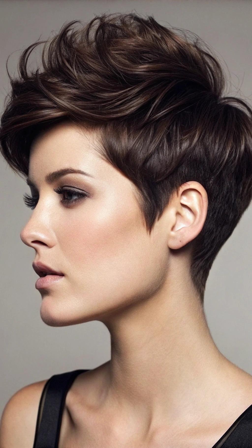 Corte Pixie para rosto oval