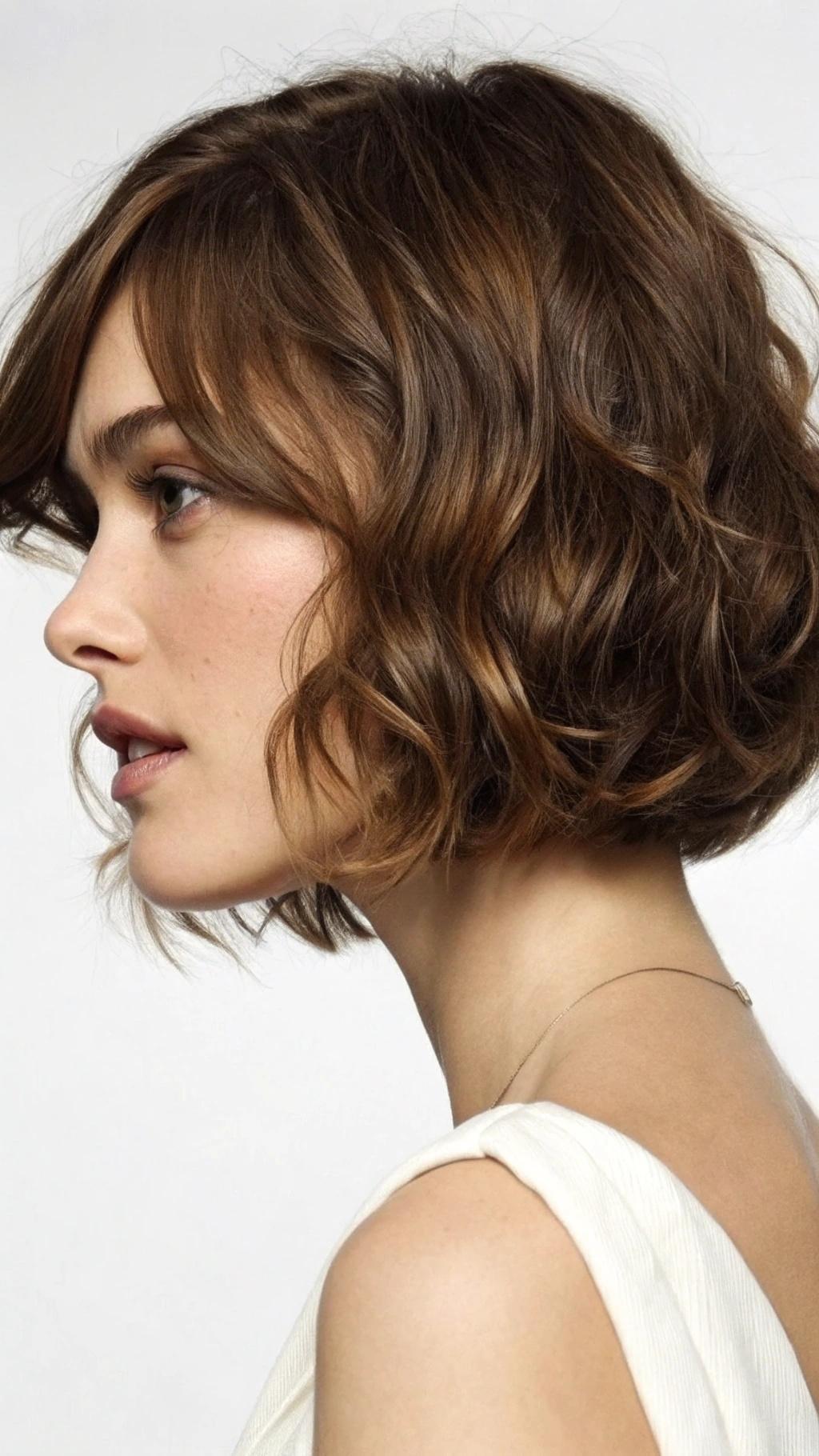 French bob para rosto triangular